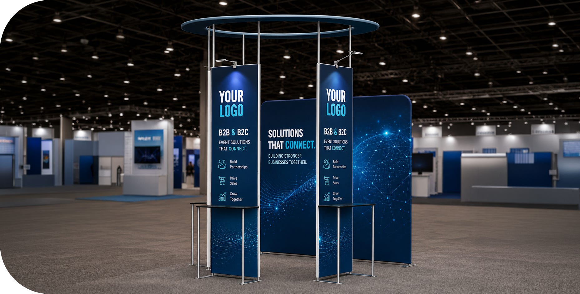 3m x 3m Island Exhibition Stand Banner image
