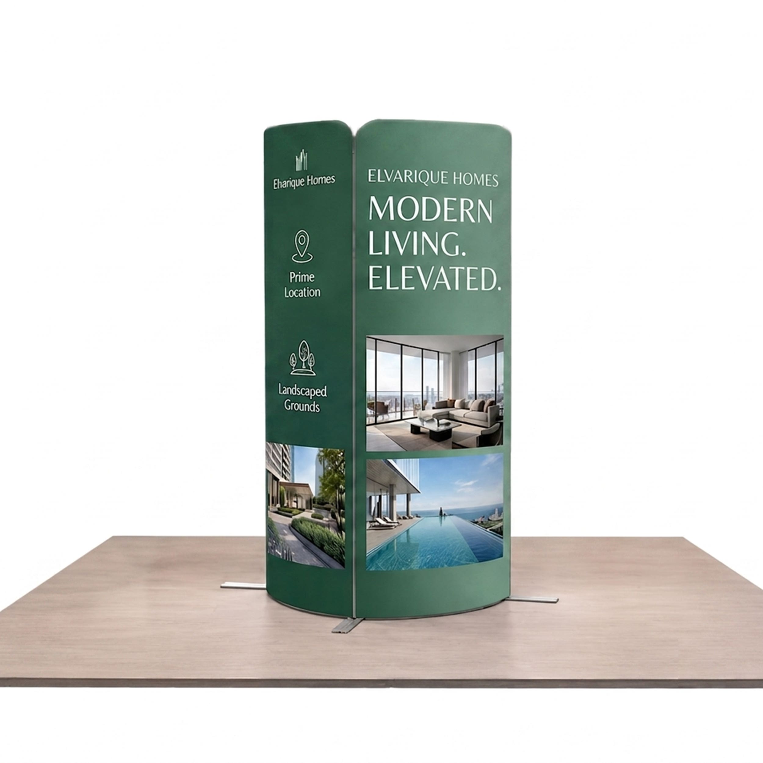 6.5ft Magnetic Modular Fabric Display - Tower Island Shape