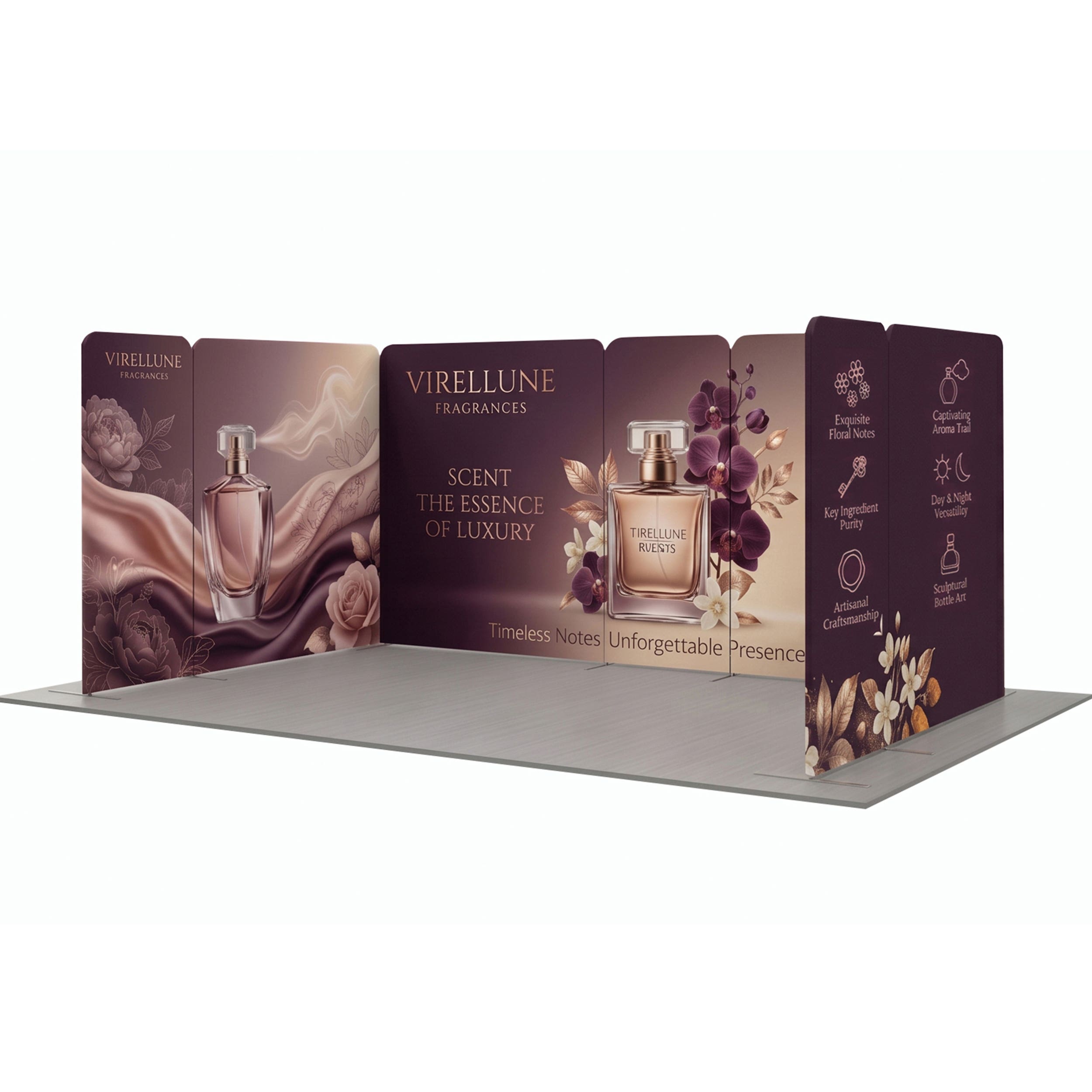 16.4x10ft Magnetic Modular Fabric Displays - U Shape Curved