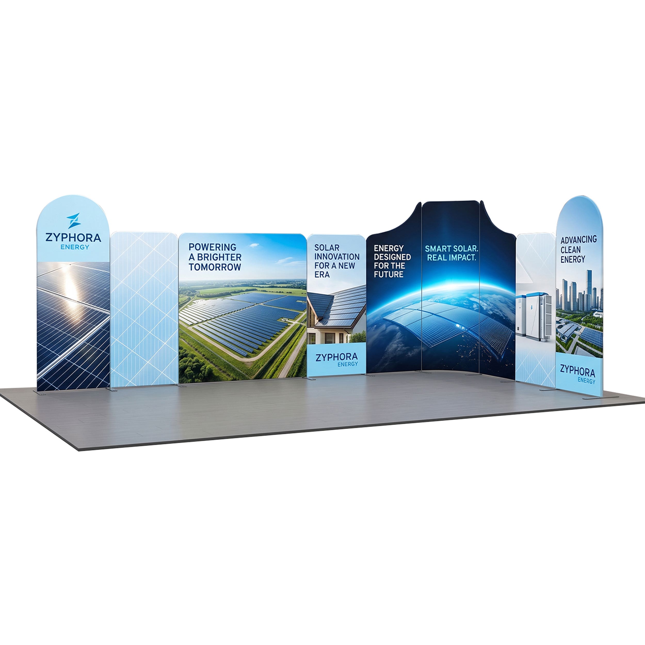 20ft Magnetic Modular Fabric Displays - L Shape